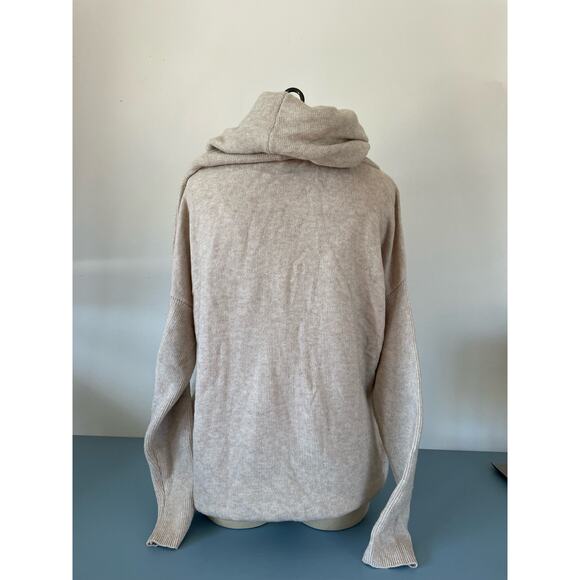 Poof warm and cozy Womens cowl neck tan sweater size L - Picture 3 of 6